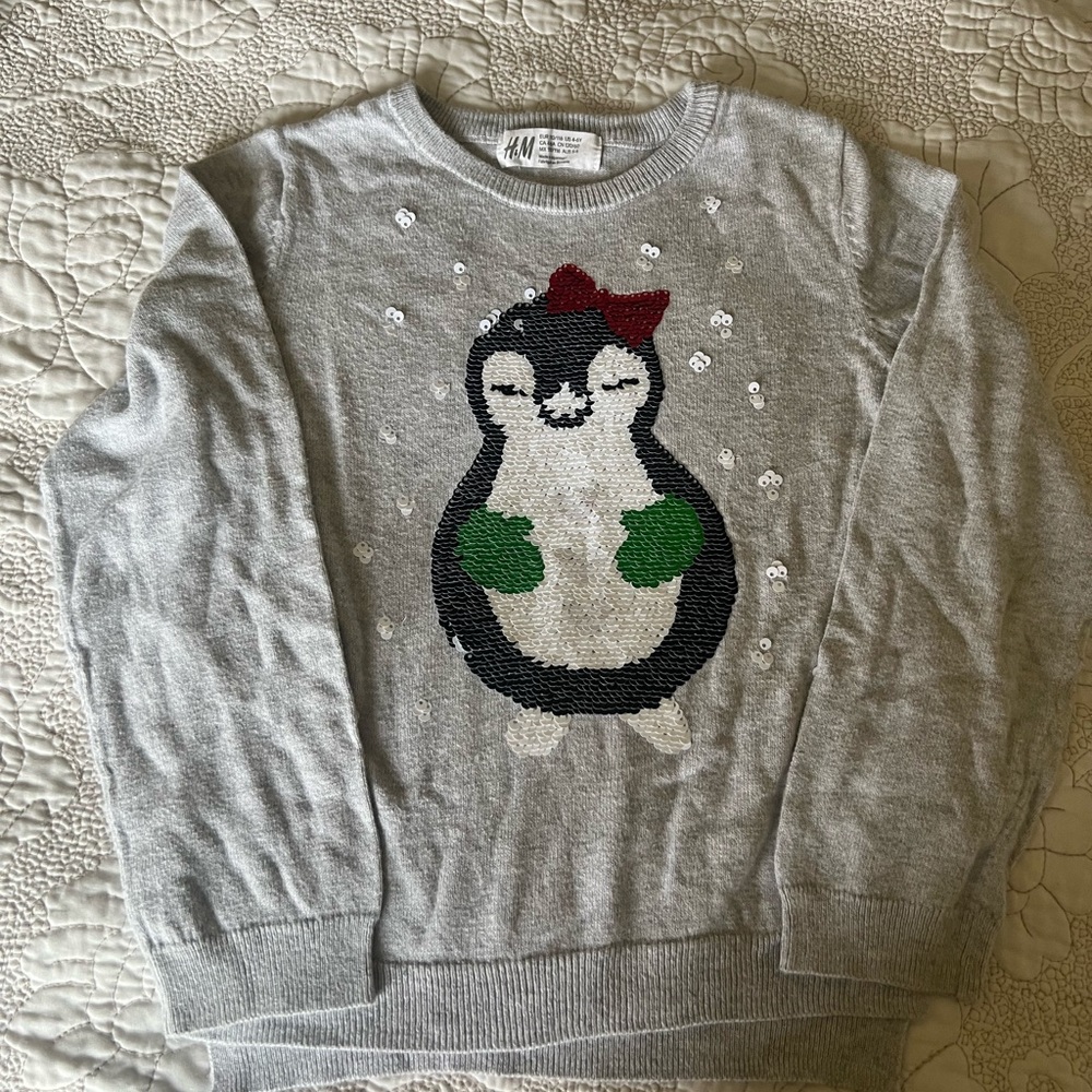 Sweater with Sequined Motif 4/6Y
